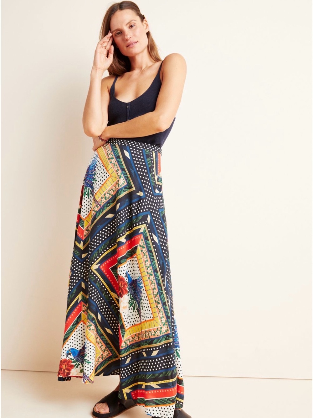 Anthropologie Farm Rio Vieques Maxi Skirt